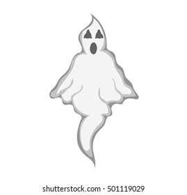 Cartoon spooky Ghost character vector