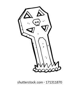 cartoon spooky grave