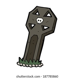 cartoon spooky grave