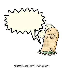 Cartoon-Graugräber mit Sprachblase