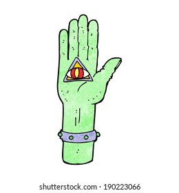 cartoon spooky hand symbol