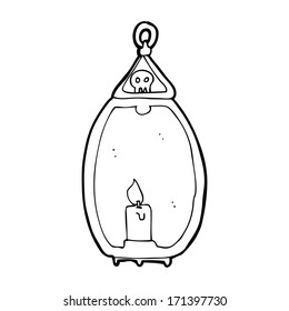 linterna espeluznante de caricatura