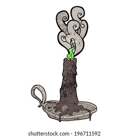 cartoon spooky magic candle