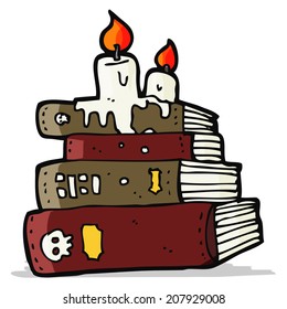 cartoon spooky old books
