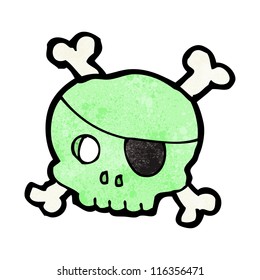 cartoon spooky pirate skull