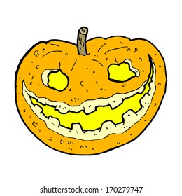 calabaza con miedo de caricatura