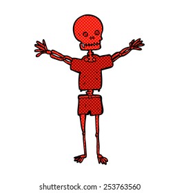 cartoon spooky skeleton