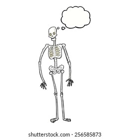 Cartoon-Gekelett mit Gedankenblase