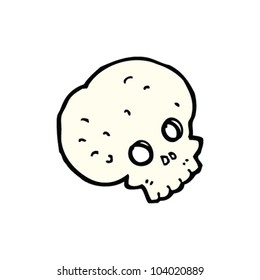 cartoon spooky skull