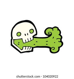 cartoon spooky skull