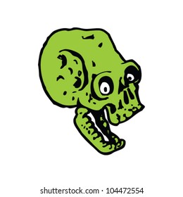 cartoon spooky skull