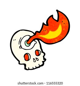 cartoon spooky skull
