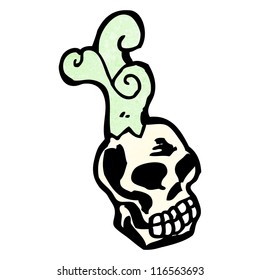 cartoon spooky skull