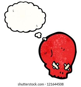 cartoon spooky skull