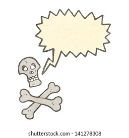 cráneo espeluznante de caricatura