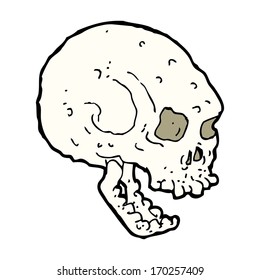 cráneo espeluznante de caricatura