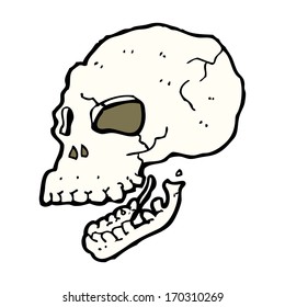 cráneo espeluznante de caricatura
