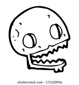 cartoon spooky skull
