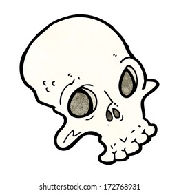 cartoon spooky skull