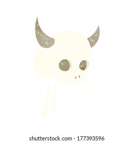 cartoon spooky skull