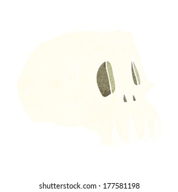 cartoon spooky skull