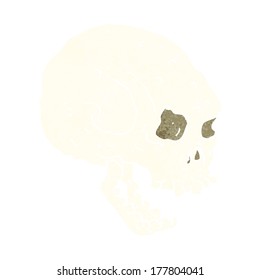 cartoon spooky skull