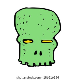 cartoon spooky skull