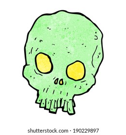 cartoon spooky skull