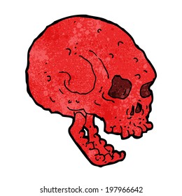 cartoon spooky skull