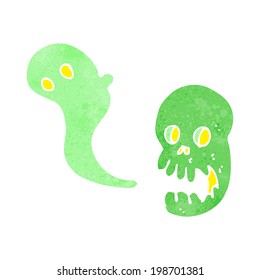 cartoon spooky skull