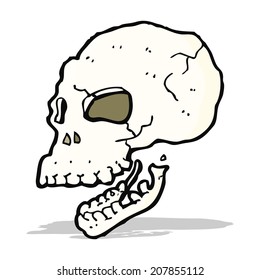 cráneo espeluznante de caricatura