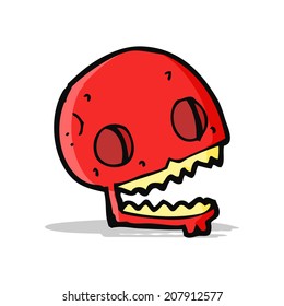 cartoon spooky skull