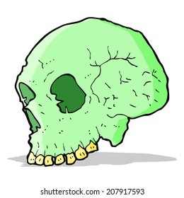 cráneo espeluznante de caricatura