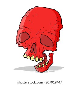 cráneo espeluznante de caricatura