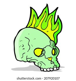 cartoon spooky skull