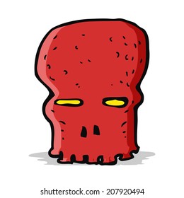 cartoon spooky skull