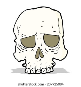 cráneo espeluznante de caricatura