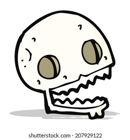 cartoon spooky skull