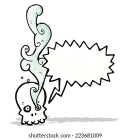 cartoon spooky skull