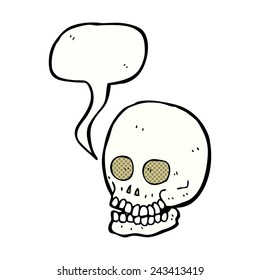 cartoon spooky skull