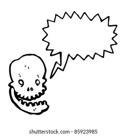 cartoon spooky skull