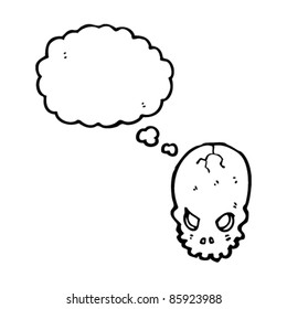 cartoon spooky skull