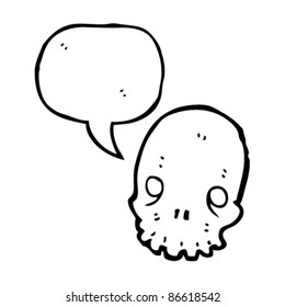 cartoon spooky skull