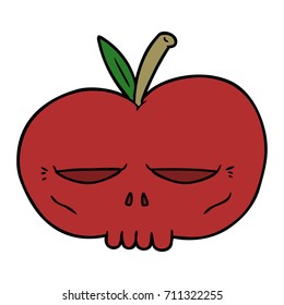 manzana de cráneo espeluznante