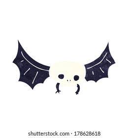 cartoon spooky skull bat