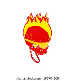 cartoon spooky skull with eye patch