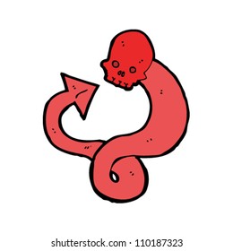cartoon spooky skull serpent