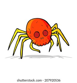 araña de cráneo espeluznante