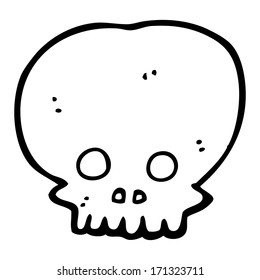 cartoon spooky skull symbol
