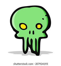 cartoon spooky skull symbol